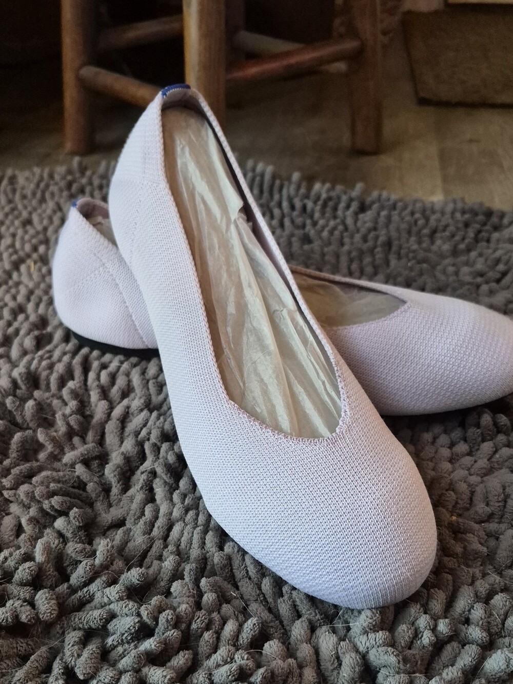 Frank Mully round-toe knit ballet flats